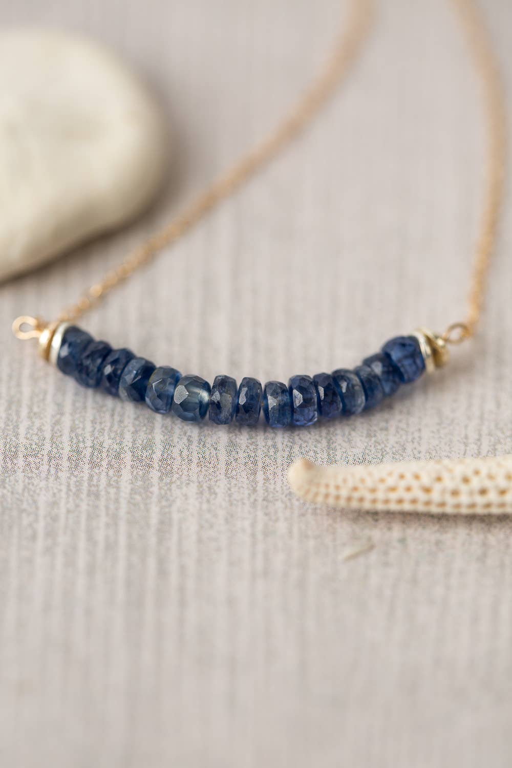 Seaside 15.5-17.5" Kyanite Bar Necklace