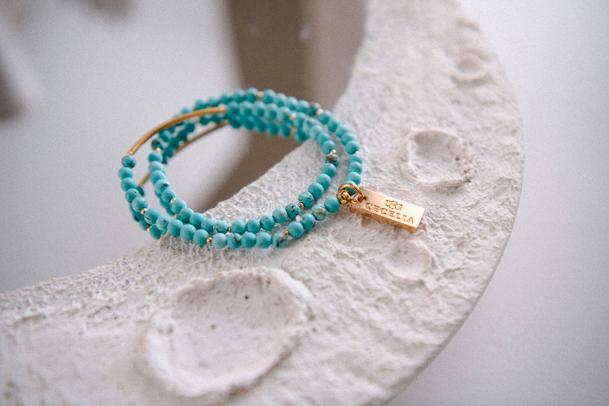 Gemstone Triple Wrap Bracelets