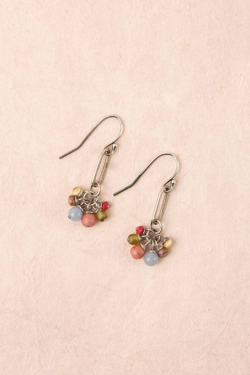 Leilani Czech Glass, Jade Dangle Earrings