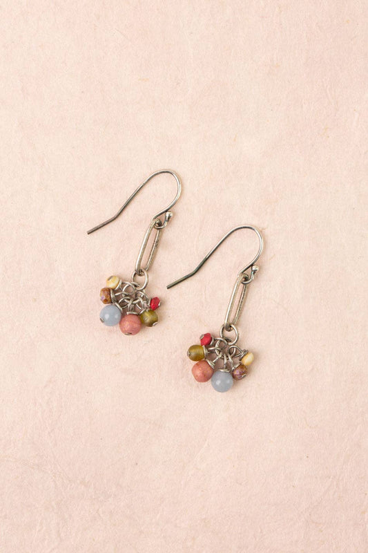 Leilani Czech Glass, Jade Dangle Earrings