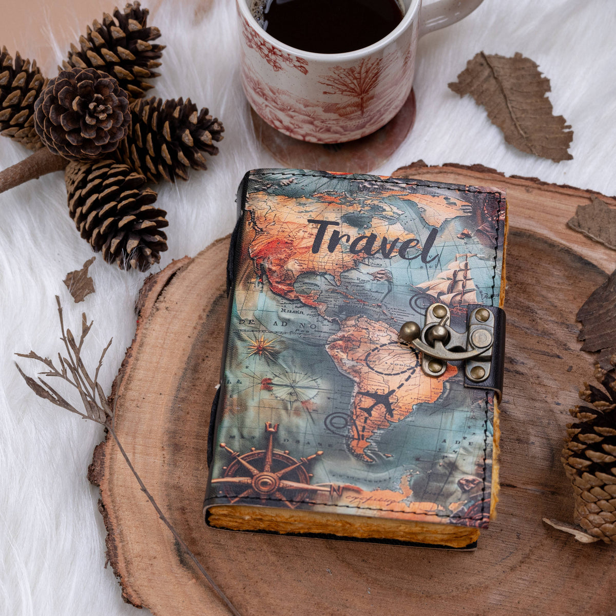 Vintage Leather Journal for Travel Lovers
