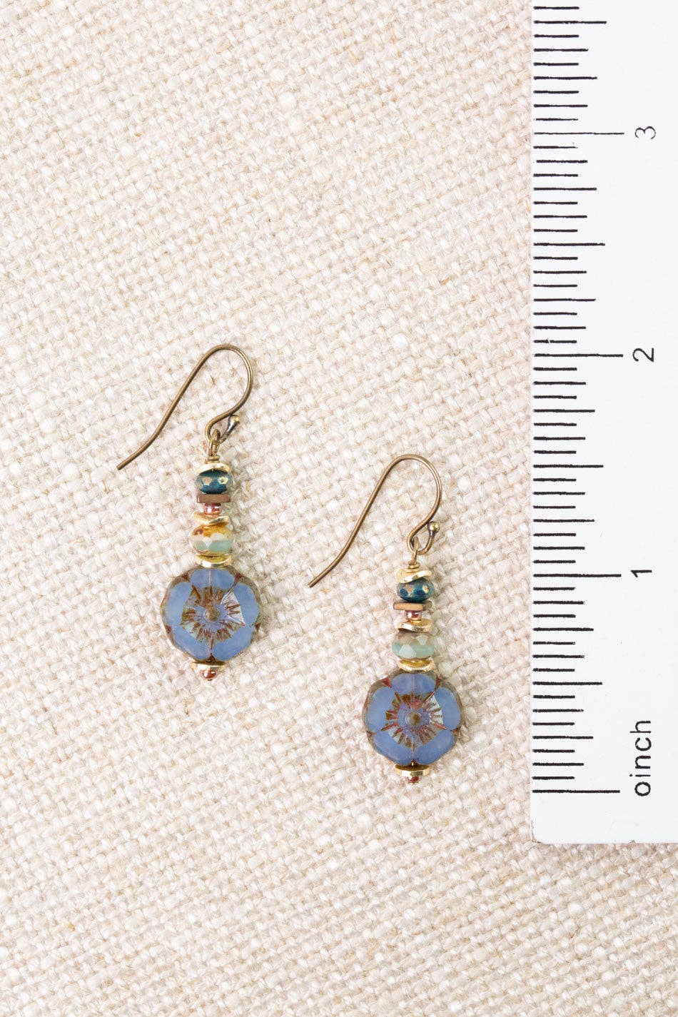 Folklore Czech Glass Simple Earrings