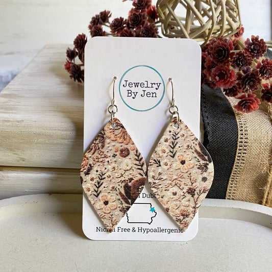 Embroidered Neutral Wild Flowers