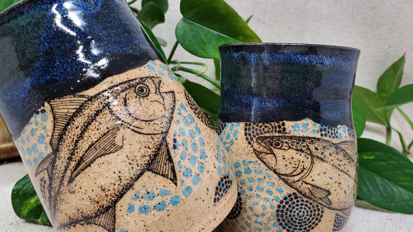 Dot Matrix Fish Cup