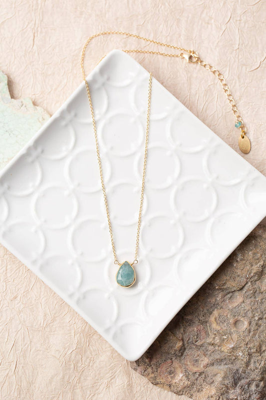 Serenity Aquamarine Simple Necklace