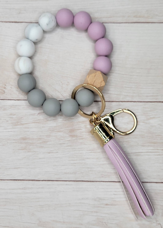 Lavender/ Grey Silicone Wristlet