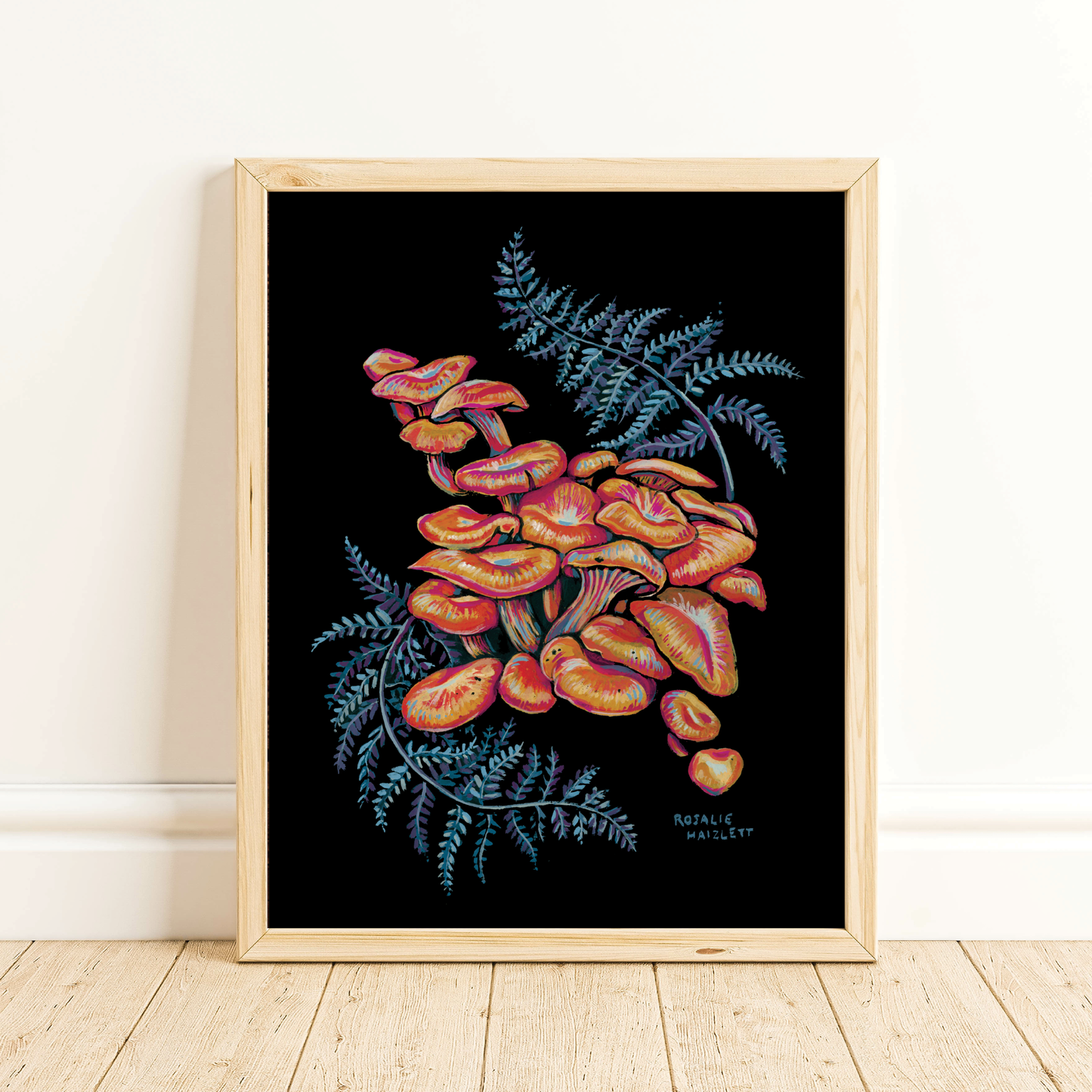 Jack-O-Lantern Mushrooms - Art Print