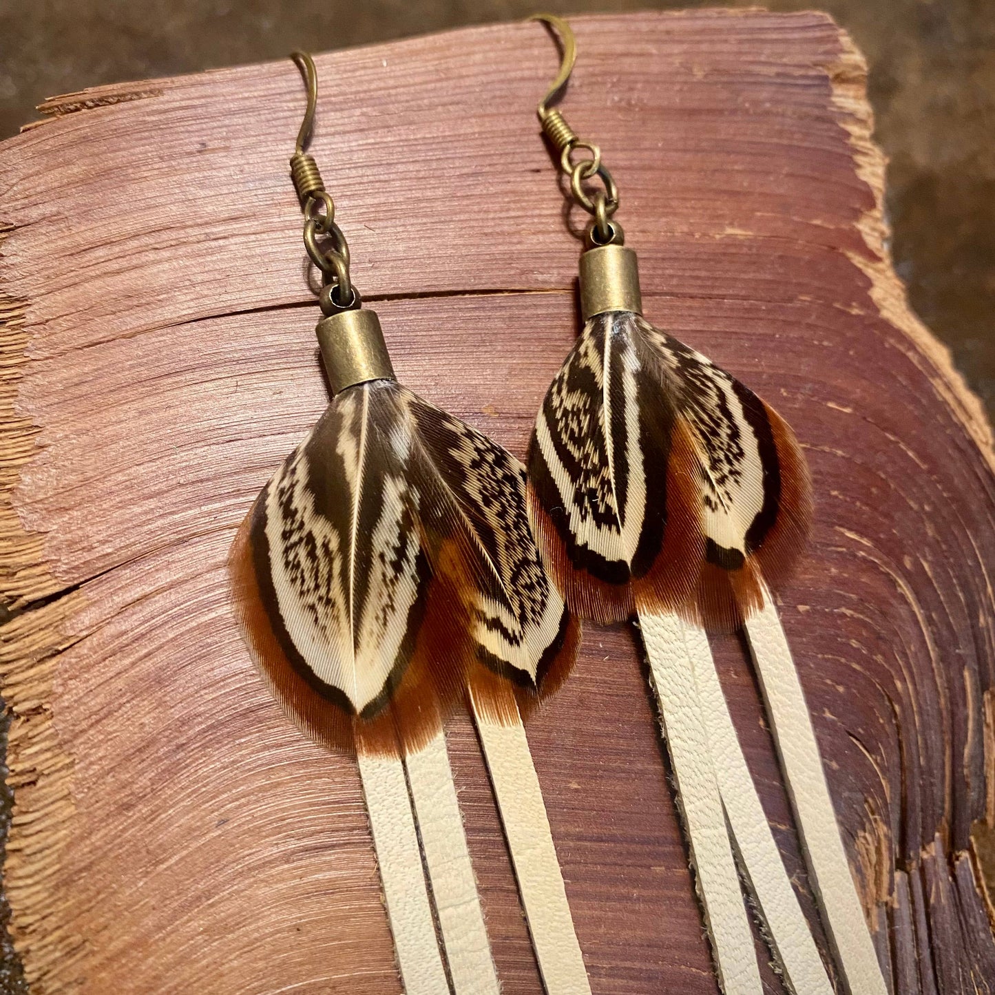 Leather & Pheasant Feathers