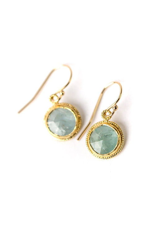 Favorites Aquamarine Bezel Earrings