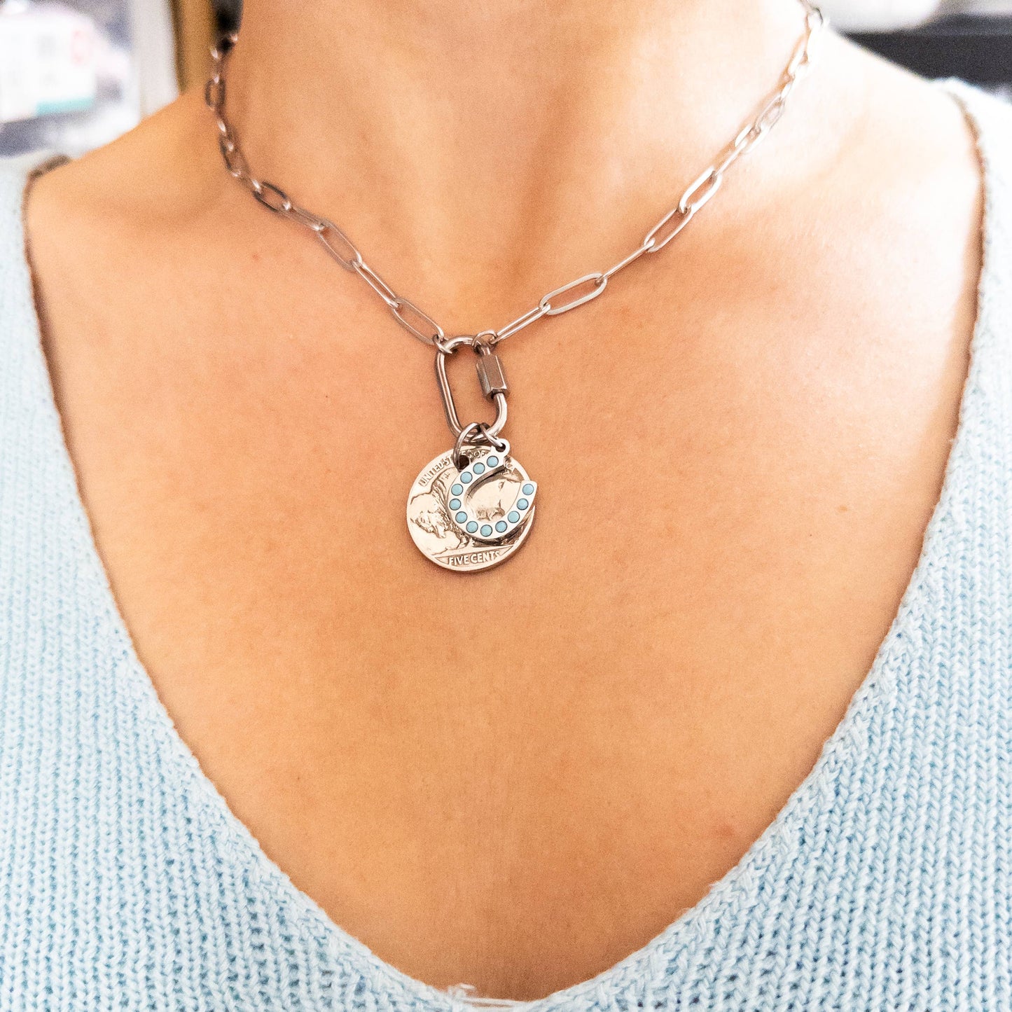 Make Your Own Luck Buffalo Nickel Necklace
