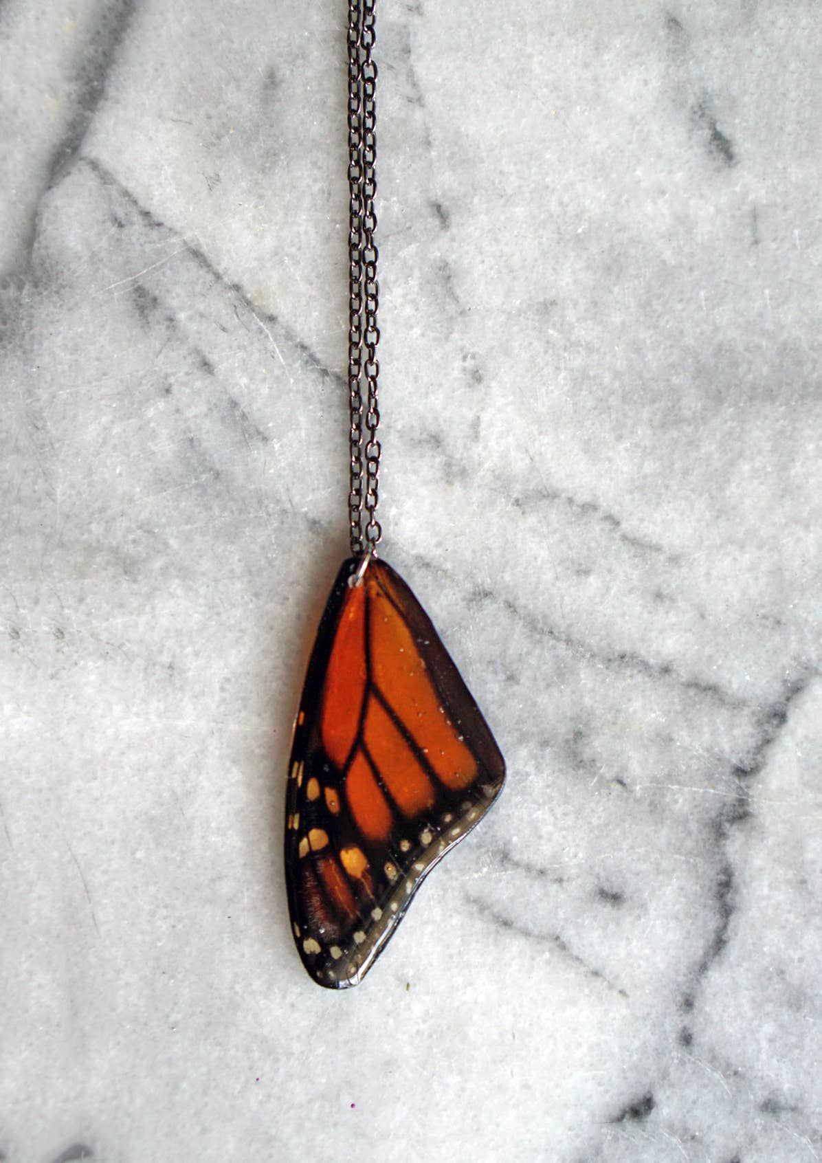 Monarch Butterfly Wing Necklace
