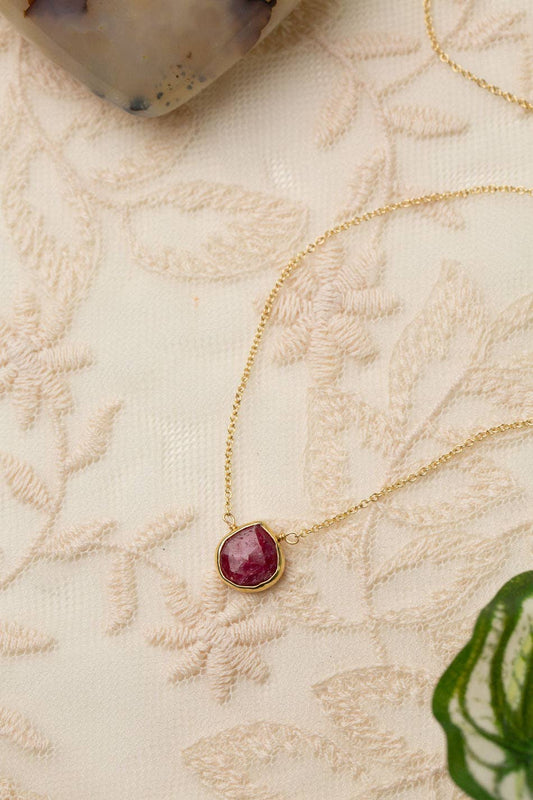 Gumdrop 16-18" Ruby Simple Necklace