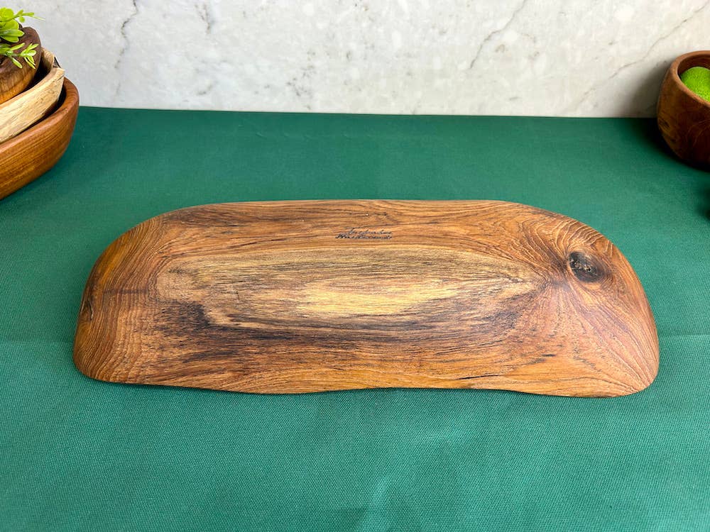 Salvaged Teak Root Oval Rustic Bowl