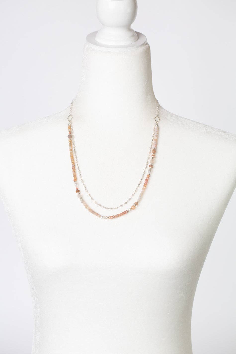 Embrace 20.5-22.5" Pink Opal Multistrand Necklace