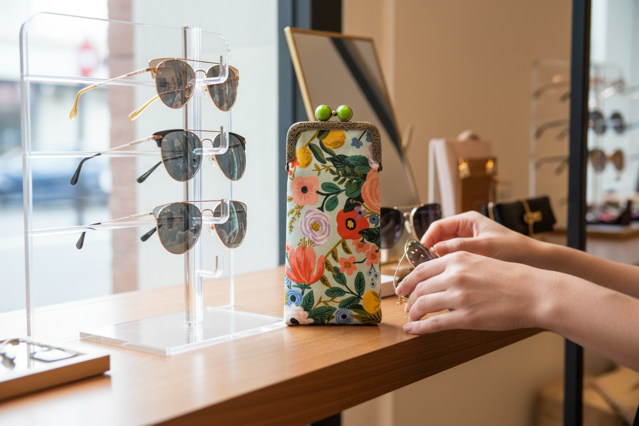 Kiki & Syds Eyeglass Case - Garden Party Mint