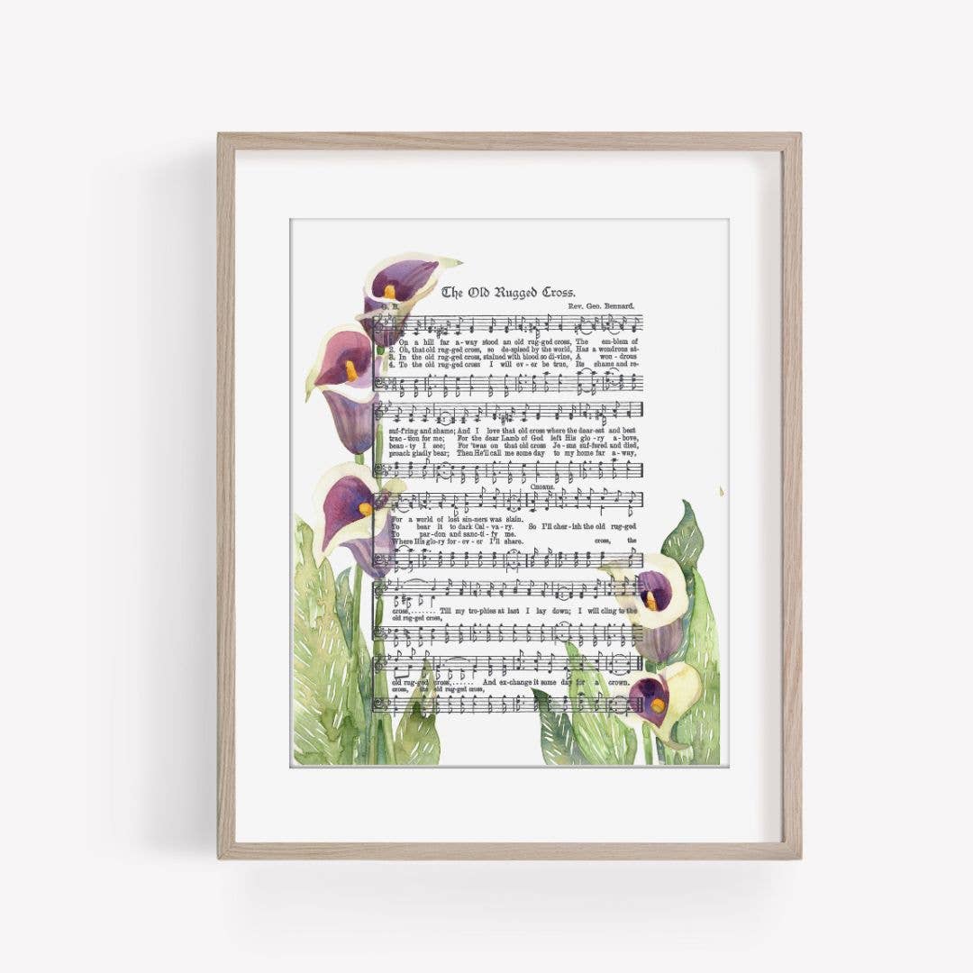 "The Old Rugged Cross" Hymn Art Print