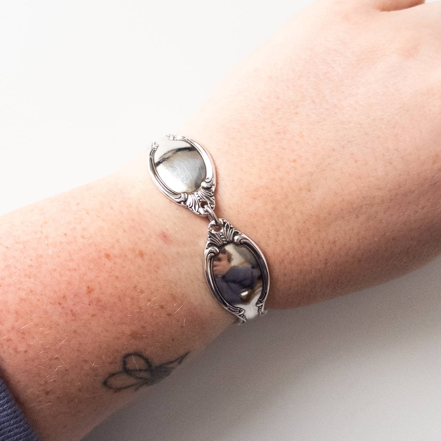 Precious Mirror Silverware Handle Bracelet