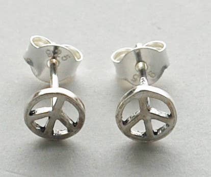 Semaki & Bird - Peace Sign Earring silver Natural History