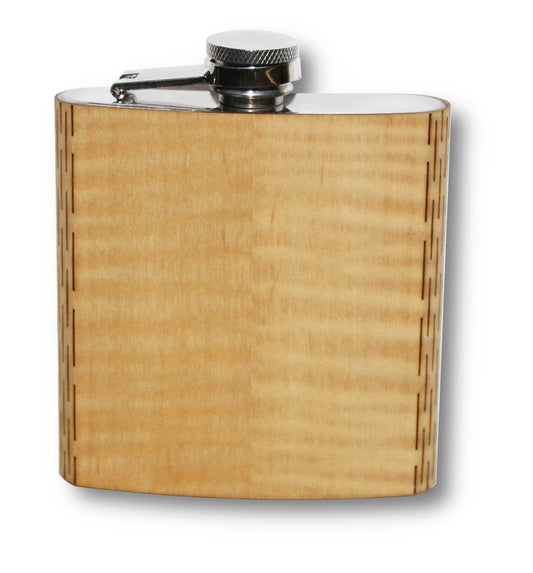 WUDN 6 oz. Wooden Hip Flask