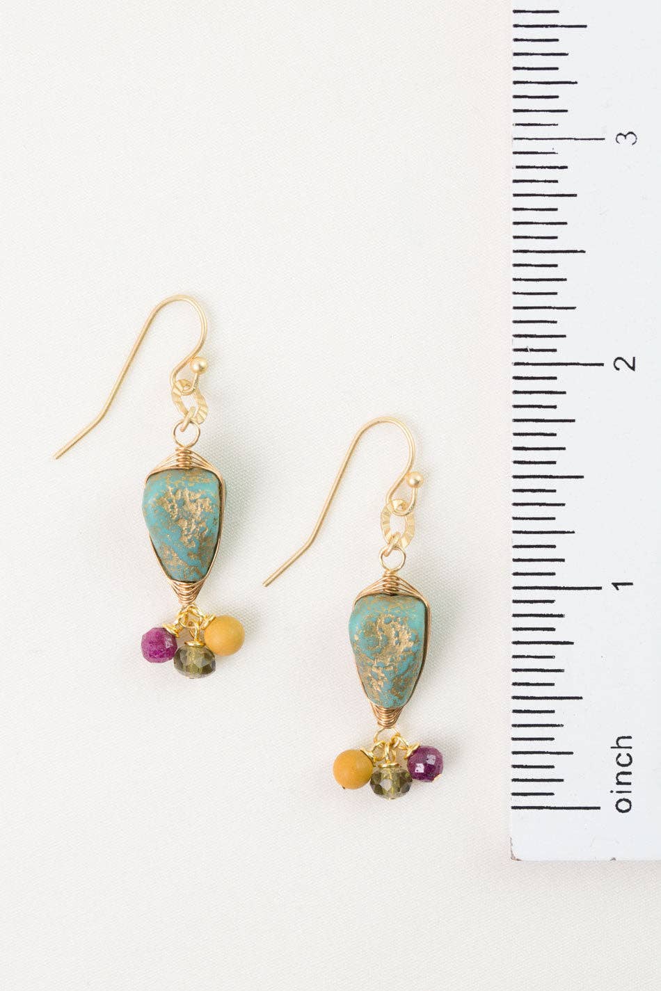 Ember Czech Glass Herringbone Earrings