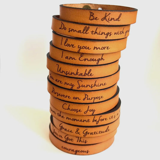 Encouragement Leather Bracelet Collection