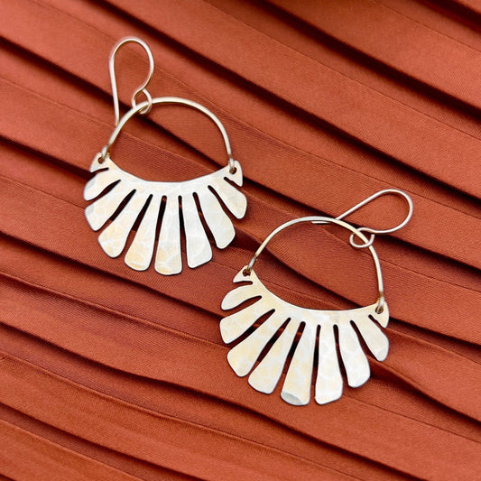 Handmade Freya Earrings: Silver, Small