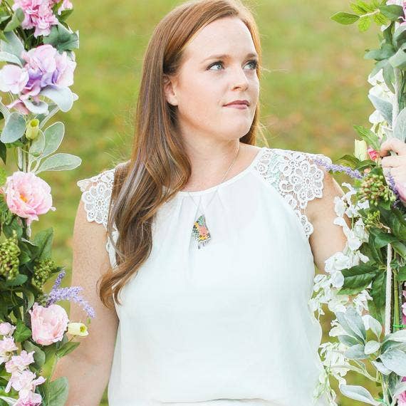 Sunset Moth Hind Wing Necklace