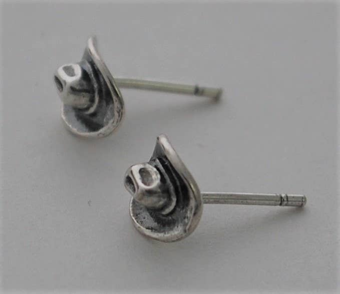 Semaki & Bird - Cowboy Hat Stud Earrings - sterling silver Natural History