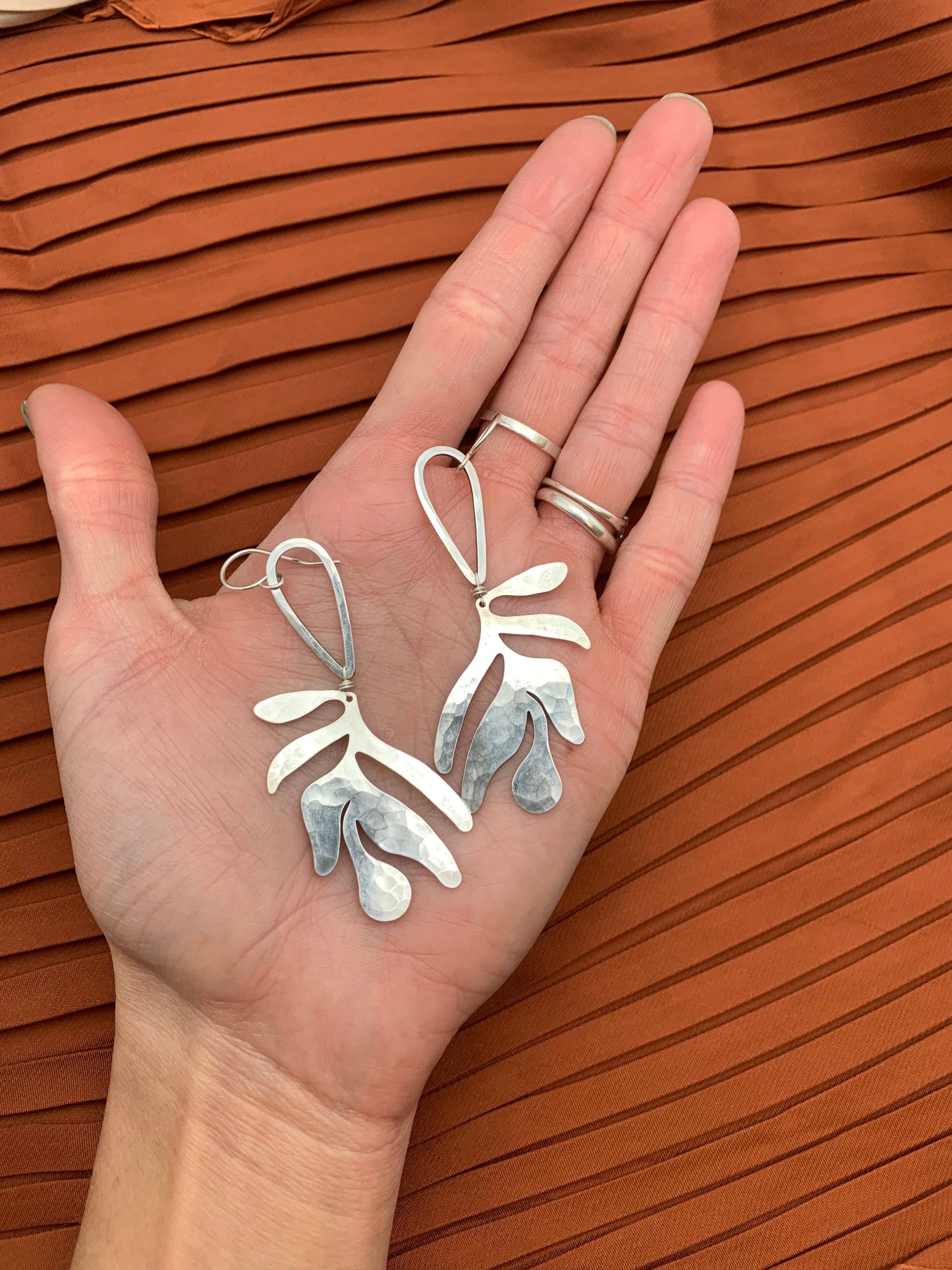 Handmade Matisse Earrings: Silver, Regular