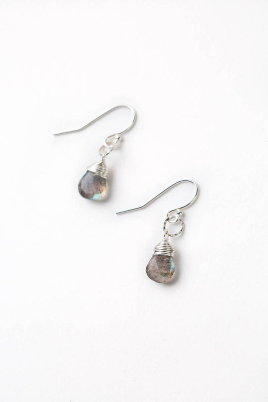 Ethereal Labradorite Simple Earrings