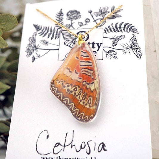 Cethosia Butterfly Wing Necklace