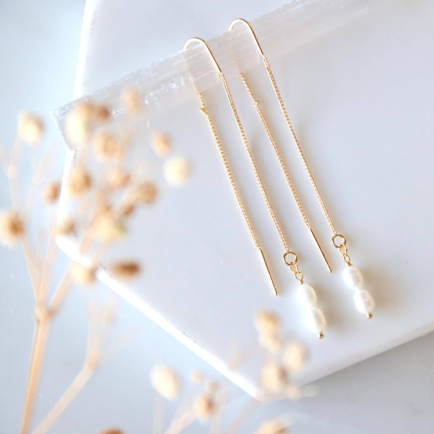 Pearl Threader Earrings