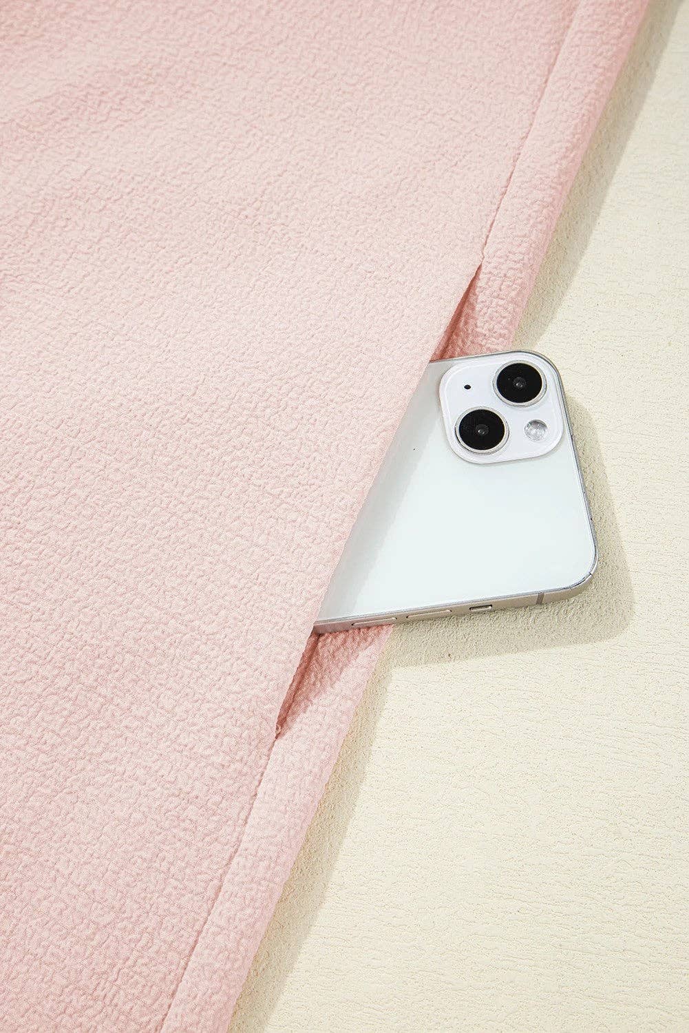 Textured Bow Back Summer Mini Dress