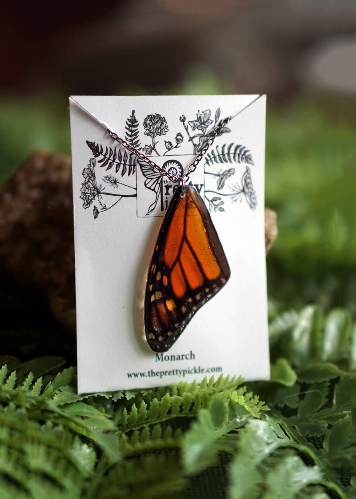 Monarch Butterfly Wing Necklace