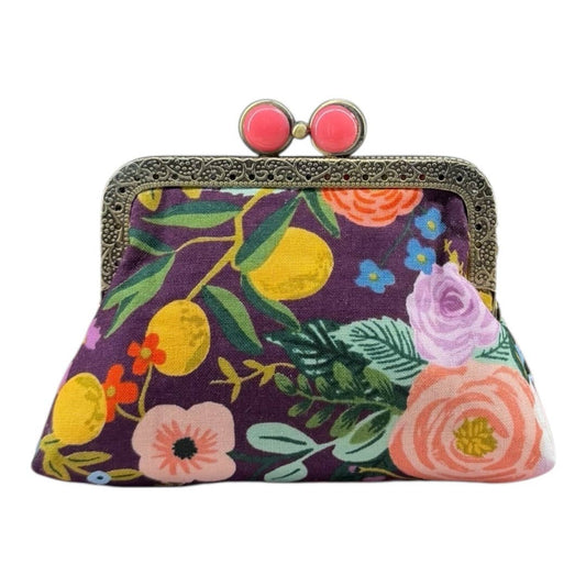 ON THE GO Credit Card Clutch - Garden Party Plum