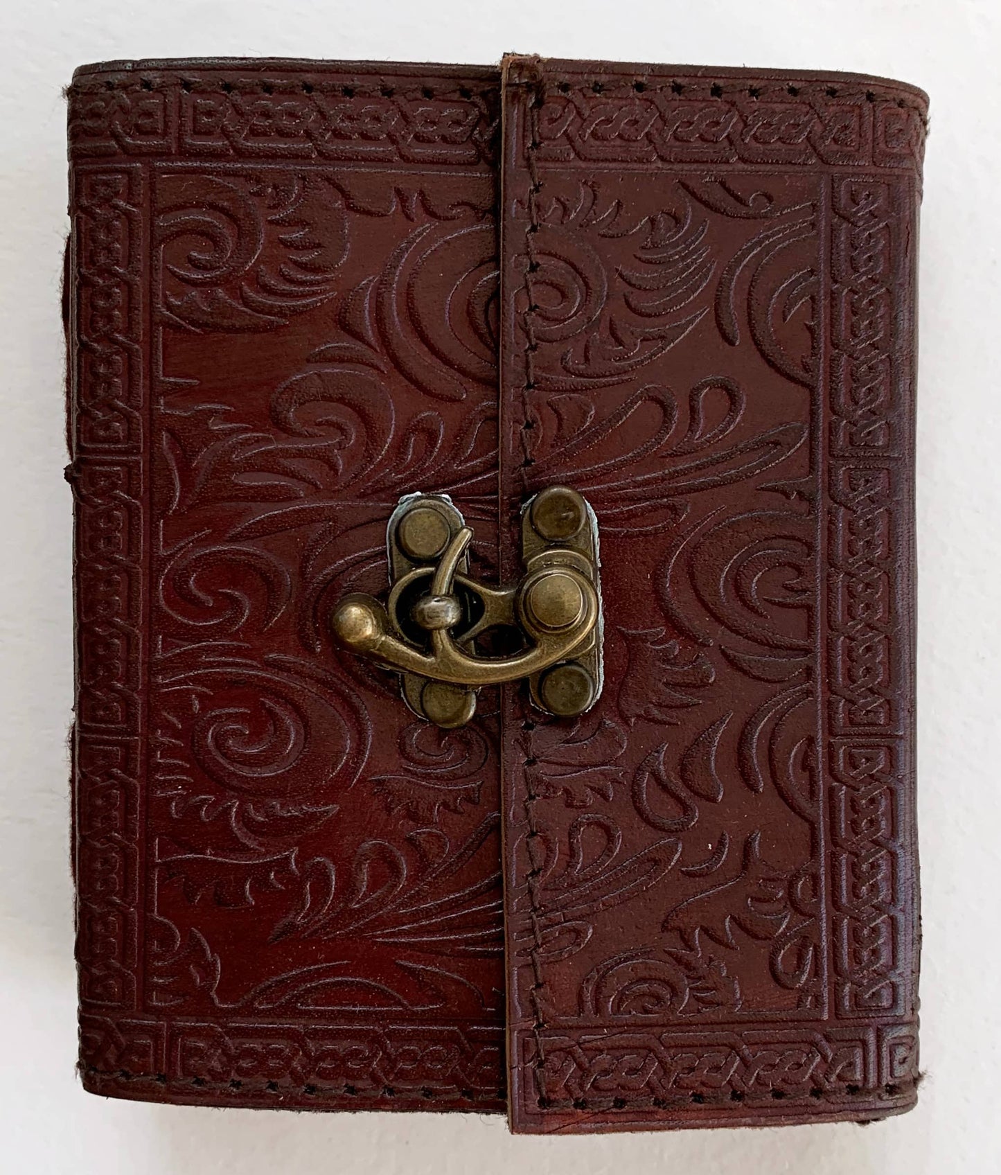 Brown Embossed journal ~ 4" x 5"