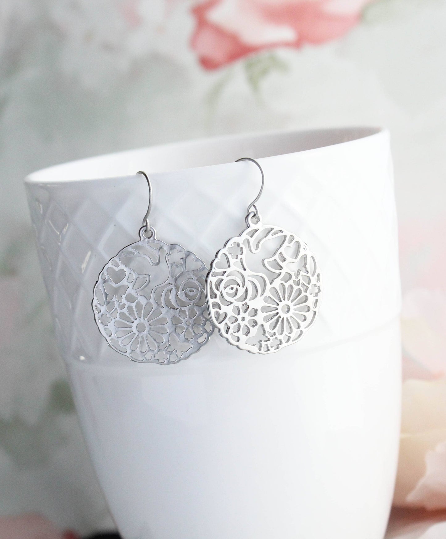 Floral Garden Filigree Earrings