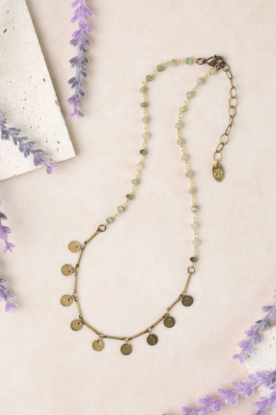 Apatheia 15-17" Antique Brass Chain, Cats Eye Simple Necklace