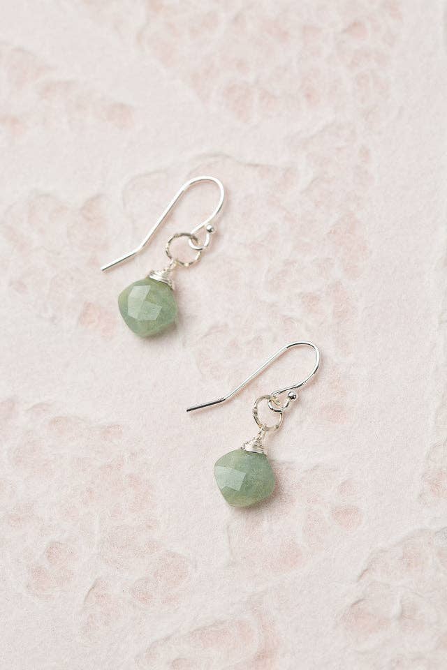 Fae Aquamarine Simple Earrings