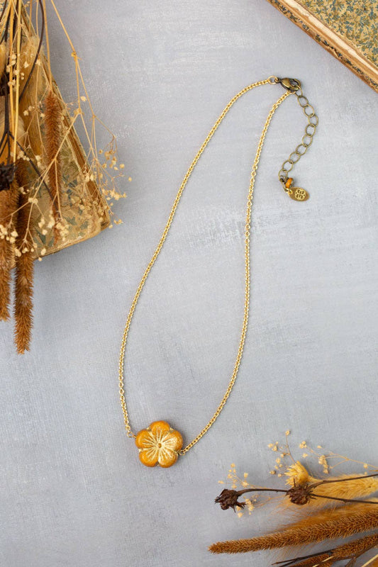 Azulejo 16-18" Czech Glass Flower Simple Necklaces
