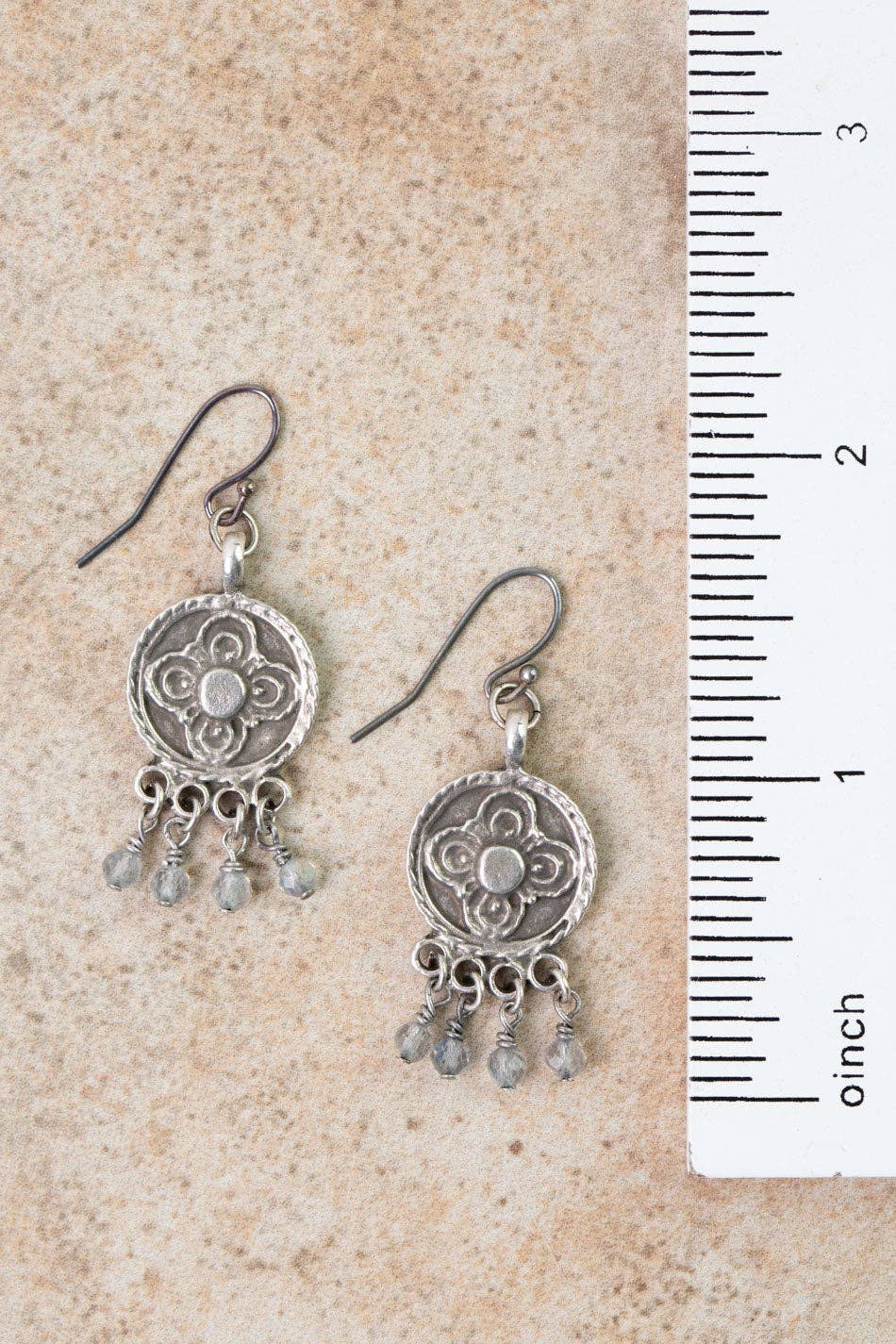 Earthy Girl Labradorite Statement Earrings