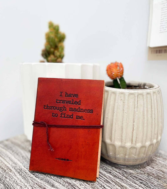Madness Handmade Quote Leather Journal - 5x7 Lined