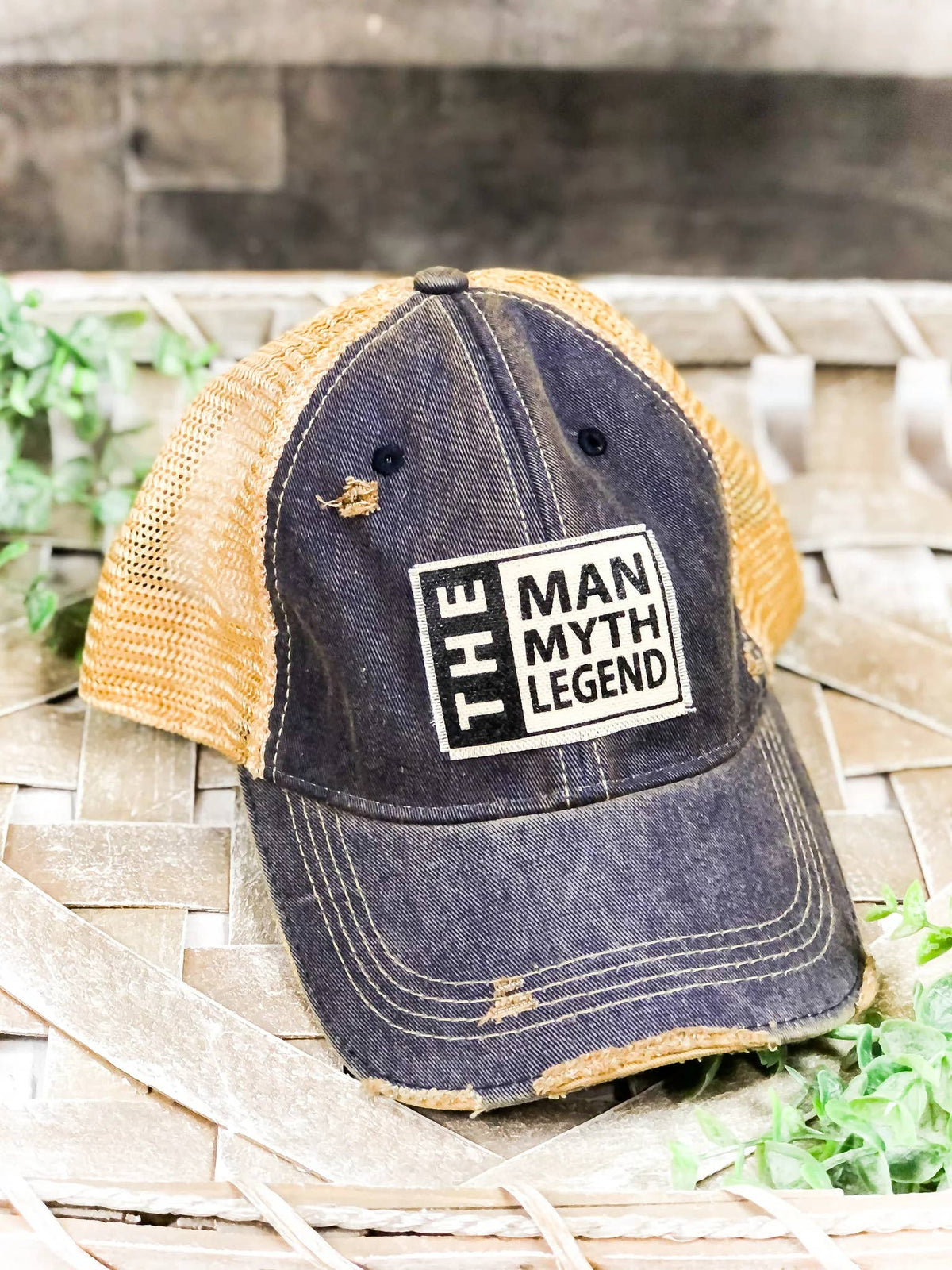 The Man The Myth The Legend Distressed Trucker Cap