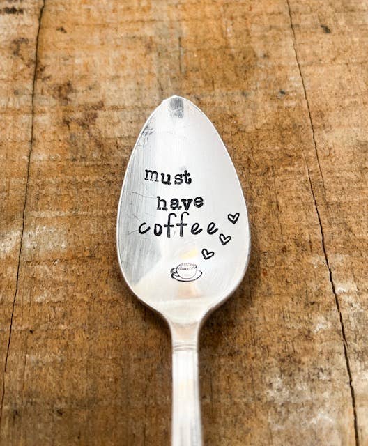 Must Have Coffee Vintage Stamped Spoon