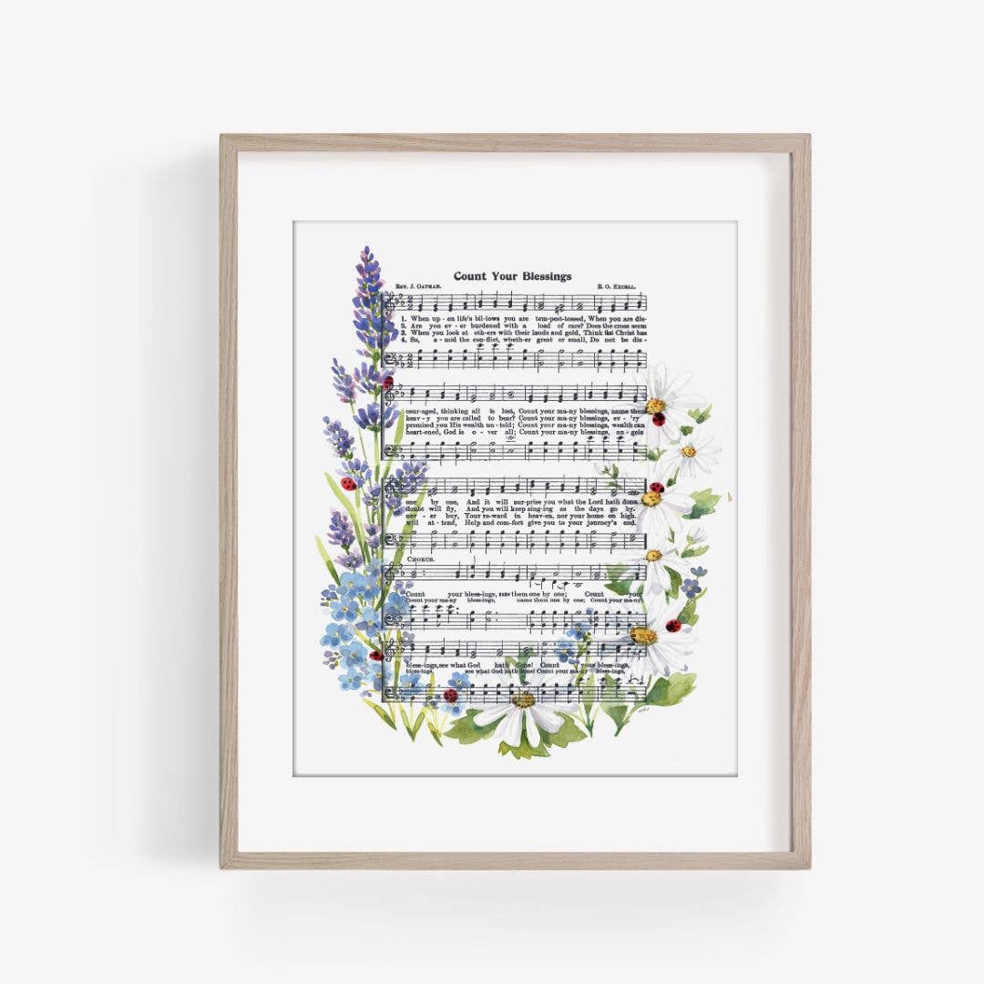 "Count Your Blessings" Hymn Art Print