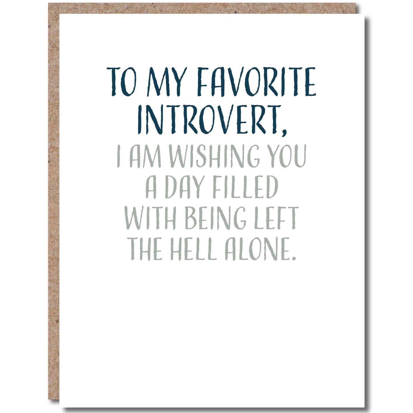 Birthday Card- Introvert