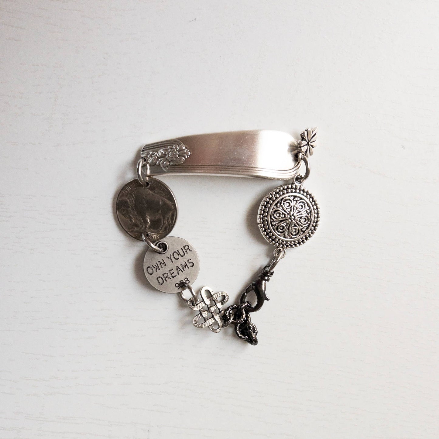 Genuine Buffalo Nickel Assemblage Bracelet